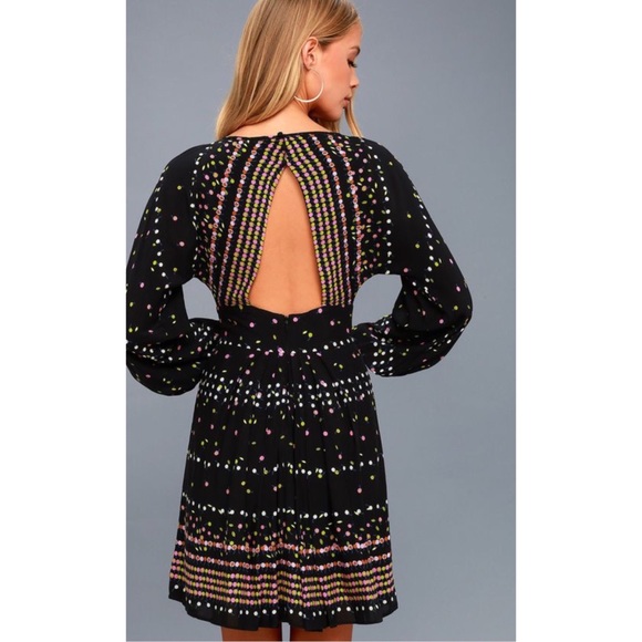 Free People Coryn Printed Cutout back Skater Dress - Picture 5 of 5